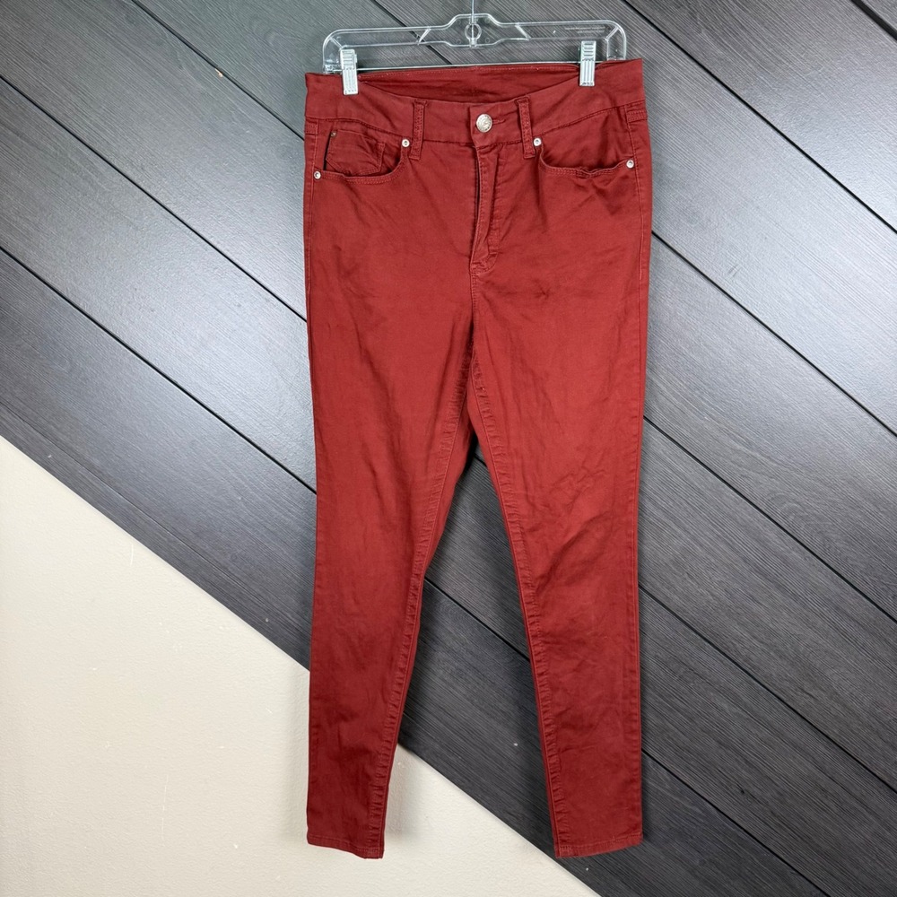 Seven7 Women's Size 10 Rust Skinny Jeans Stretch High Rise Modal Blend